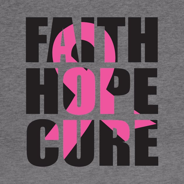 faith hope cure gift, Breast Cancer Awareness ribbon month 2022 by AYOUGO.ZONDA™